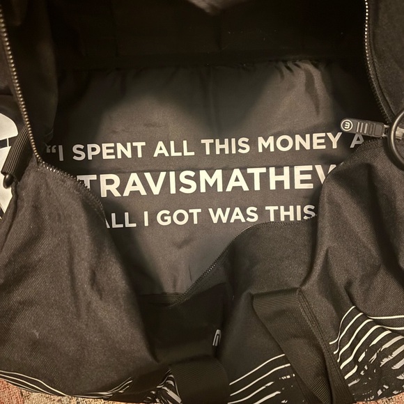 Travis Mathew Large Black Duffel Bag - Picture 2 of 5